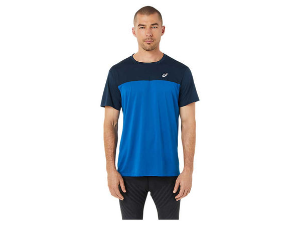 Playera Deportiva Asics RACE SS TOP Azul Hombre