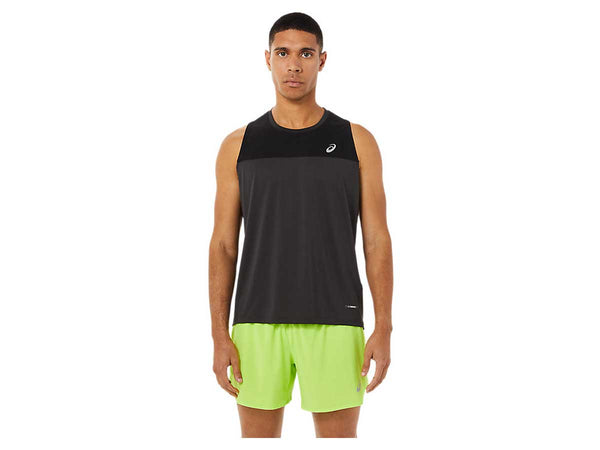 Playera Deportiva Asics RACE SINGLET Negro Hombre