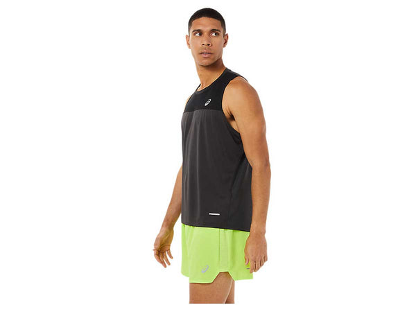 Playera Deportiva Asics RACE SINGLET Negro Hombre