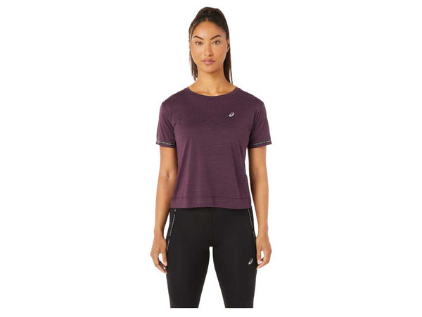 Playera Deportiva Asics RACE CROP TOP Morado Mujer