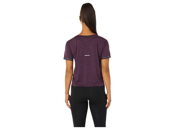 Playera Deportiva Asics RACE CROP TOP Morado Mujer