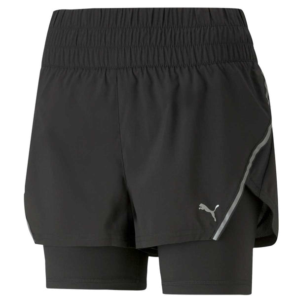 Short Deportivo Puma RUN 2IN1 SHORT Negro Mujer