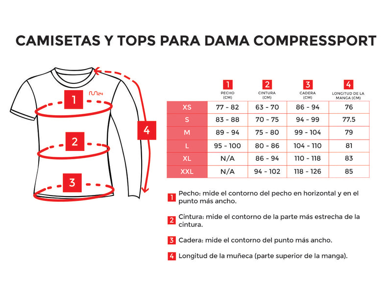 Playera Deportiva Compressport Performance SS Tshirt Negro Dama