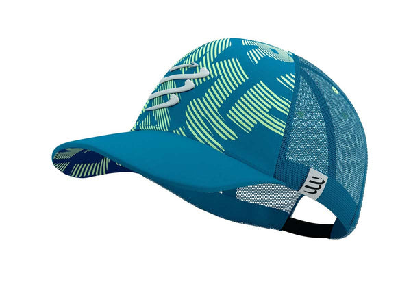 Compressport Gorra Trucker azul verde