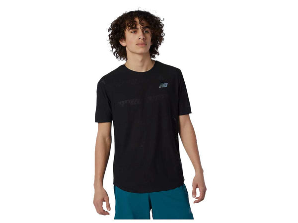 Playera Deportiva New Balance Q Speed Jacquard Negro