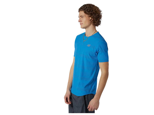 Playera Deportiva New Balance Q Speed Jacquard Azul