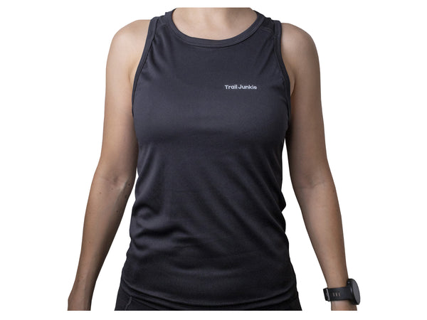 Playera Deportiva Trail Junkie Tank Negra Dama