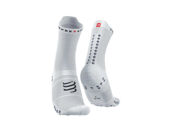 Calceta Compressport PRO RACING V4H Run High Blanco