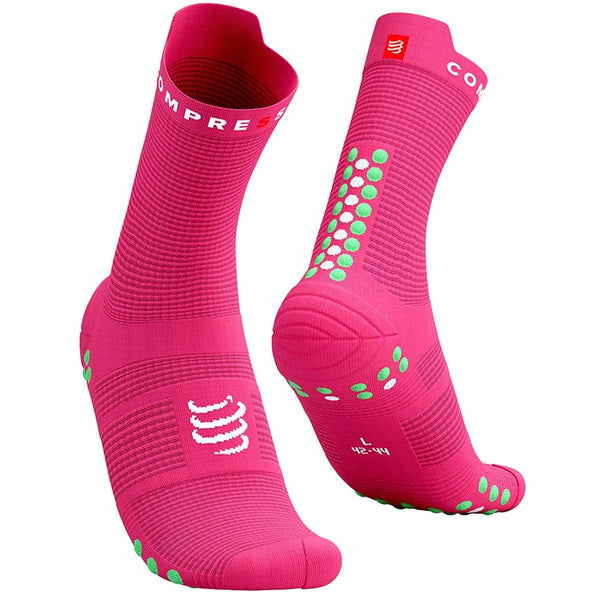 Calceta Compressport PRO RACING SOCKS V4 Run High Hot Pink