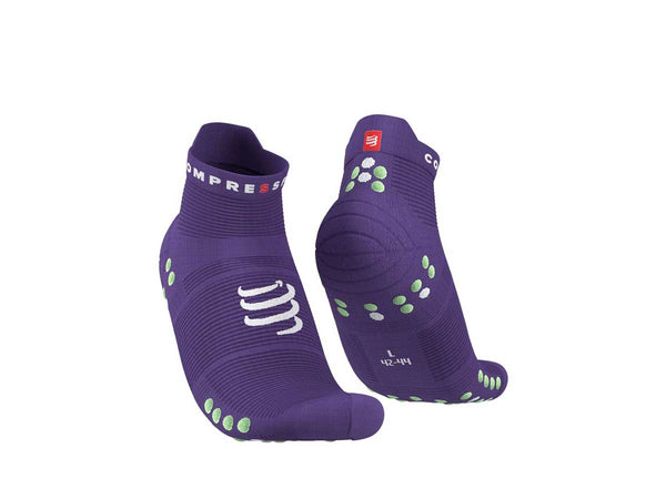 Calcetín Deportiva Compressport PRO RACING V4L Run Low Morado