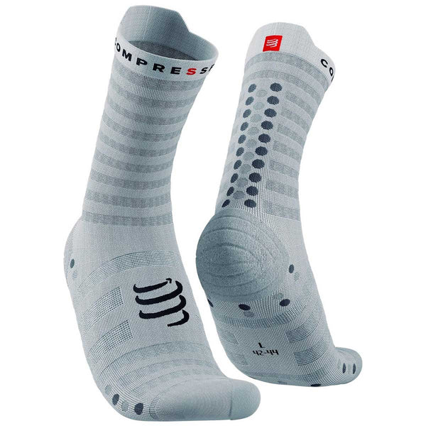 Calceta Compressport PRO RACING V4.0 UltraLight Run High White